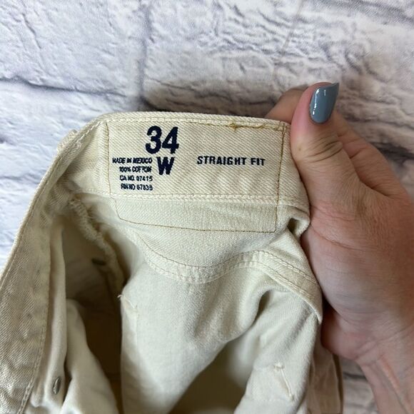 Nautica Men’s Ivory Straight Fit Jeans Size 34x32 - Picture 9 of 9